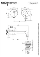 Fima Carlo Spillo Up Змішувач для умивальника, чорний матовий (F3051NLX9NS)