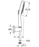 Душовий гарнітур з 4 режимами Grohe Power &amp; Soul Cosmopolitan 130 (26174LS0)