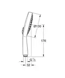 Ручний душ з 4 режимами Grohe Power &amp; Soul Cosmopolitan 130 (27664000)