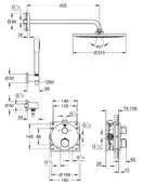 Комплект для душа Grohe Grohtherm з Rainshower Cosmopolitan 310 (34731000)