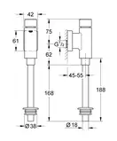 Grohe Rondo Смывное устройство для писсуара, хром (37346000)