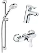Kludi Pure & Easy Набір змішувачів умивник+душ, хром (378450565)