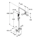 Fizz Dual Shower System з термостатом 6709505-00 верхній душ+ручний душ (розпродаж) Kludi НІМЕЧЧИНА