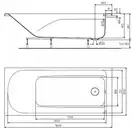 Ванна COMFORT PLUS  180*80см з ніжками, прямокутна   KOLO  ПОЛЬЩА (XWP1480000)