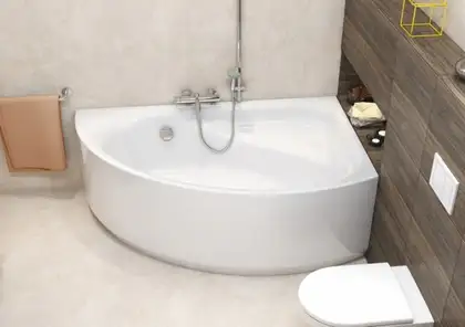 Ванна асим. MEZA 170х100 права з кріп Cersanit (AZBA1000971578)