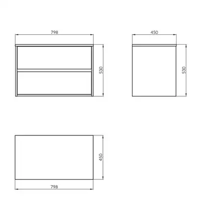 Cersanit Шафка під умивальник CREA 80 White mount countertop на стільницю Церсаніт (FZZW1008711564) Cersanit Шафка під умивальник CREA 80 White mount countertop на стільницю Церсаніт (FZZW1008711564)