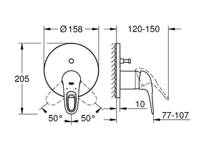 Змішувач для ванни (зовн.част) GROHE Eurostyle 2015 Solid (24049LS3) GROHE НІМЕЧЧИНА