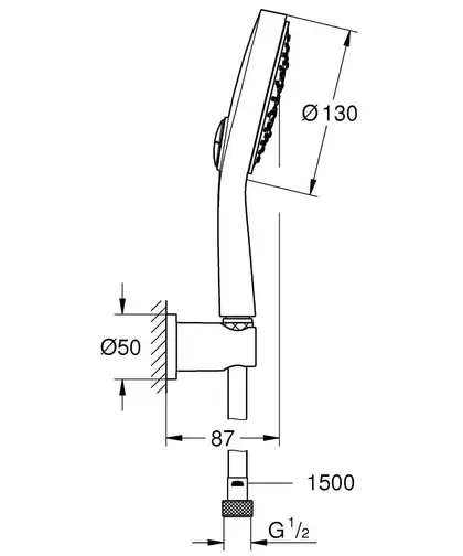Душовий гарнітур з 4 режимами Grohe Power &amp; Soul Cosmopolitan 130 (26174LS0)