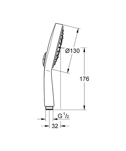 Ручний душ з 4 режимами Grohe Power &amp; Soul Cosmopolitan 130 (27664000)