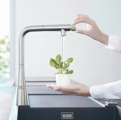 Змішувач для кухні з висувним виливом Grohe Zedra SmartControl (31593DC2)