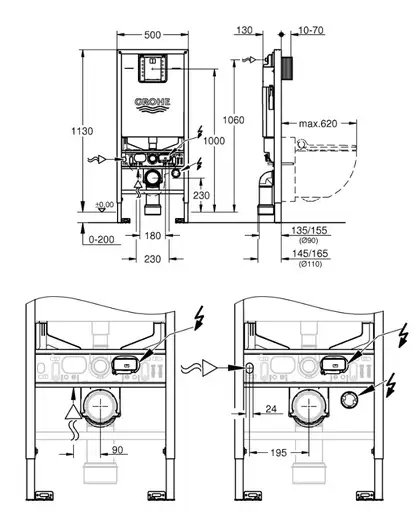 Grohe Rapid SLX Інсталяція для унітазу 3 в 1 (39598000)