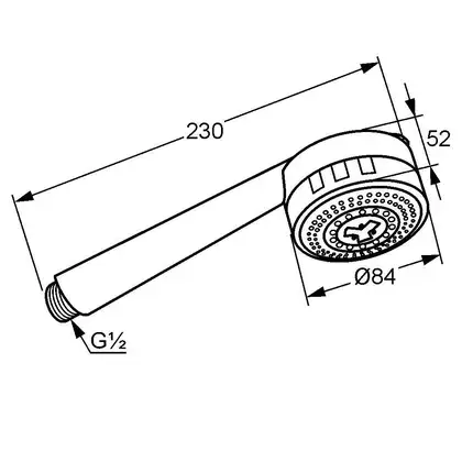 Душ.лійка ZENTA 3S 6080005-00, KLUDI (6080005-00)