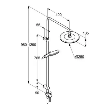 Freshline Dual Shower System 6709005-00 верхій душ+ручний душ Kludi НІМЕЧЧИНА