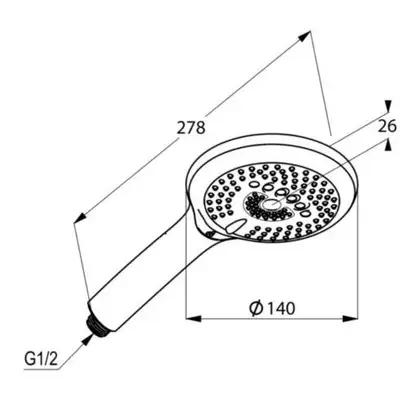 Лійка для душу Freshline 6790005-00 3S хром Kludi НІМЕЧЧИНА