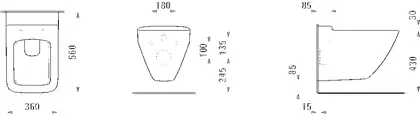 Унітаз Palace H8207060000001 rimless підвісний білий Laufen ШВЕЙЦАРІЯ