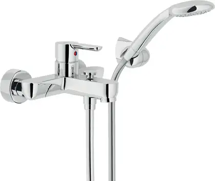 Змішувач для ванни NOBILI ABC AB87110CR з лійкою для душу і тримачем  Nobili