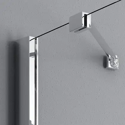 Шторка для ванни Idea PNJ II 80 з тримачем рушника, RADAWAY (10001080-01-01W)
