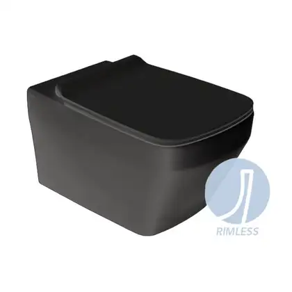 Кришка soft close BB 004 до унітазів колекції Baden&Baden nero matt SIMAS ІТАЛІЯ (BB004 nero matt)