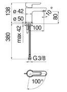Змішувач для умивальника NOBILI ABC ABE87118/2CR  Nobili