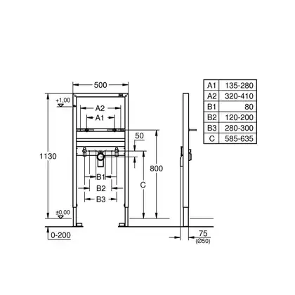 Grohe Rapid SL Інсталяція для раковини (38554001)