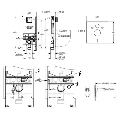 Grohe Rapid SLX Інсталяція для унітазу 3 в 1 (39598000)