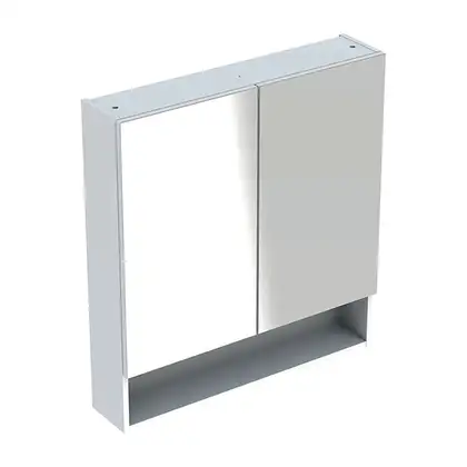 Geberit SELNOVA Square шкафчик зеркальный 78,8*85*17,5см, двухдверный, белый глянец (501.268.00.1)