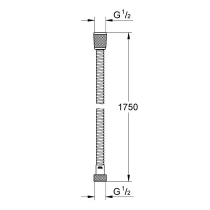 Душовий шланг 1750 Grohe Relexaflex Metal (28139000)