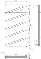 Genesis Aqua Полотенцесушитель Genesis-Aqua ZigZag 100x53 см, белый (42021)