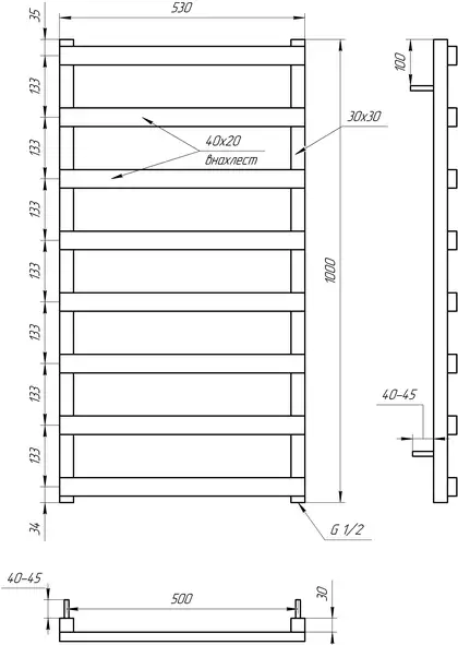 Genesis Aqua Полотенцесушитель Basis (10005)