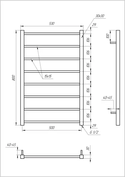 Genesis Aqua Полотенцесушитель Flat (1204) Genesis Aqua Полотенцесушитель Flat (1204)