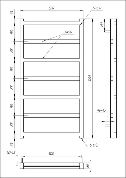 Genesis Aqua Полотенцесушитель Level (1705)