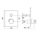 Смеситель для душа Paffoni Compact Box (цвет - сталь) (CPM513ST)