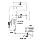 Смеситель для раковины Paffoni Effe (цвет - хром), с донным клапаном Clic-Clac (EF071KCR)