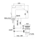 Смеситель для раковины Paffoni Level (цвет - хром), с донным клапаном Clic-Clac (LES061KCR)