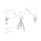 Смеситель на борт ванны Paffoni Stick (цвет - хром), с душевым гарнитуром (SK040LCR)