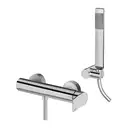 Смеситель для душа Paffoni Tilt (цвет - сталь), с душевым гарнитуром (TI168DST)