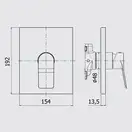 Смеситель для душа на 1 потребитель Paffoni Tilt (цвет - хром) (TIBOX010CR)