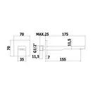 Излив 155 мм Paffoni Tilt (цвет - сталь) (ZBOC120ST)