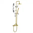 Душевая система с термостатом Paffoni Master Top King (цвет - цвет - Honey gold / Медовое золото), верхний душ Ø 300 мм (ZCOL621KLIGHG)