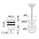 Донный клапан Clic-Clac Paffoni Light (цвет - Nichel nero spazzolato / Матовый чёрный никель) (ZSCA050NKNSP)