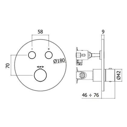 Paffoni Compact Box Термостат для душу, матове медове золото (CPT018HGSP)