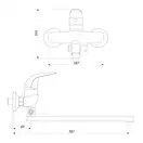 Змішувач для ванни та душу, з довгим виливом Damixa 319500000 Palace Bit
