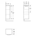 Шкафчик Geberit Selnova Square 33 х 33,5 х h86,6 см, белый глянцевый (500.182.01.1)