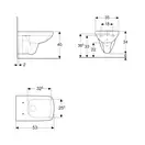 Унитаз подвесной Rimfree (безободковий) Geberit Selnova Square с сиденьем Soft Close QuickRelease (500.275.01.1+500.336.01.1)