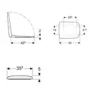 Унитаз подвесной Rimfree (безободковий) Geberit Selnova Square с сиденьем Soft Close QuickRelease (500.275.01.1+500.336.01.1)