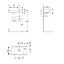 Маленькая (мини) раковина Geberit Selnova Compact 45 х 25 см, с 1 отверстием под смеситель справа (500.318.01.1)