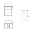 Тумба под раковину Geberit Smyle Square 58,4 см, орех тёмный (500.352.JR.1)