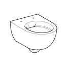 Унитаз подвесной, укороченный, закрытая форма Geberit Selnova Compact (без сиденья) (500.377.01.2)