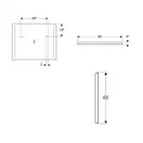 Зеркало с LED подсветкой Geberit Option 80 х h65 х 3,6 см (500.588.00.1)