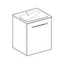 Тумба с раковиной Geberit Selnova Square slim rim 55 см, орех тёмный (501.250.00.1)